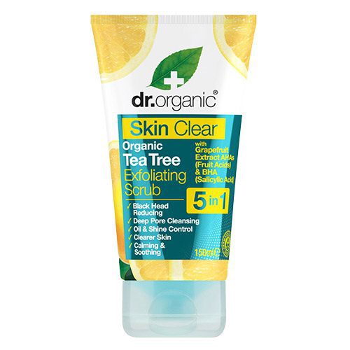 Organic tea tree scrub  exfoliating Dr. Organic Skin Clear