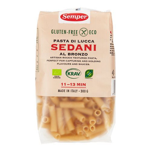Pasta sedani fuldkorn Ø glutenfri