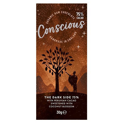 Raw Chokolade Dark Side 75% Ø