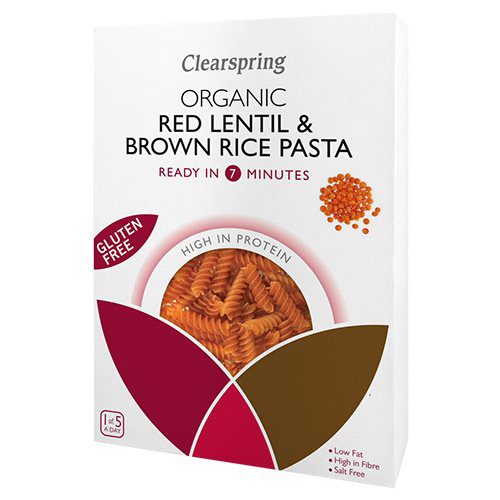 Røde linser & brune ris Ø fussili