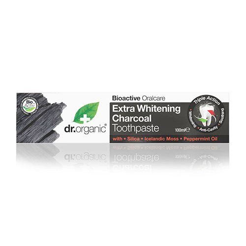 Tandpasta Extra Whitening  Charcoal Dr. Organic