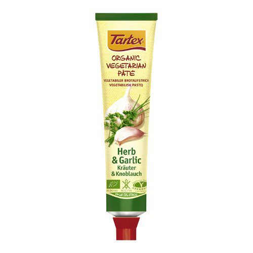 Tartex Paté hvidløg & urter Ø  tube