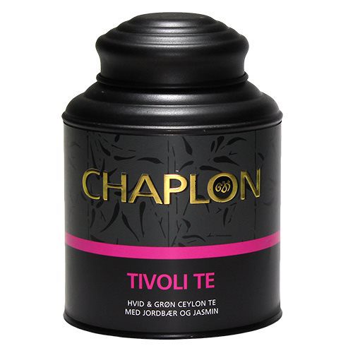 Tivoli grøn/hvid te dåse Ø