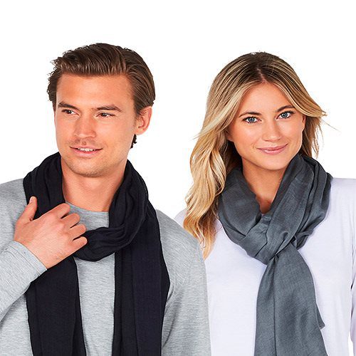 Tørklæde sort unisex
