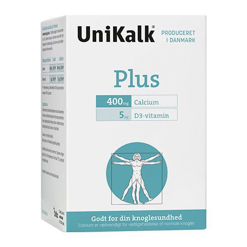 UniKalk Plus  400 mg. calcium + 5 mcg D-vitamin
