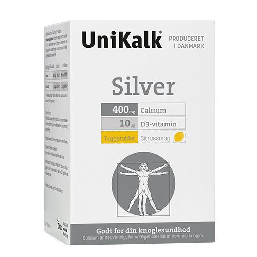 UniKalk Silver tyggetabl.  m. ekstra D