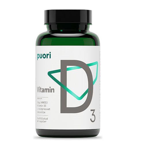 Vitamin D3 10mcg i kokosolie Puori