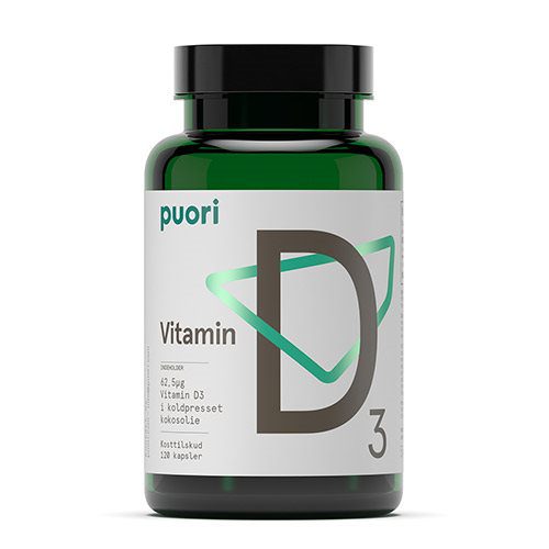 Vitamin D3 62,5mcg i kokosolie Puori