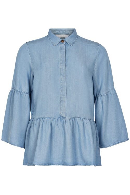 NÃMPH NUAHNA BLUSE 7220007 3010 (Light Blue Denim, 34)