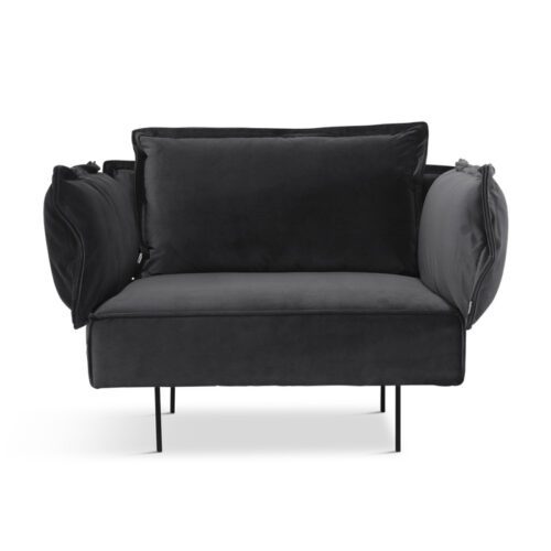 Handvärk Lounge Stol Mørk Grå