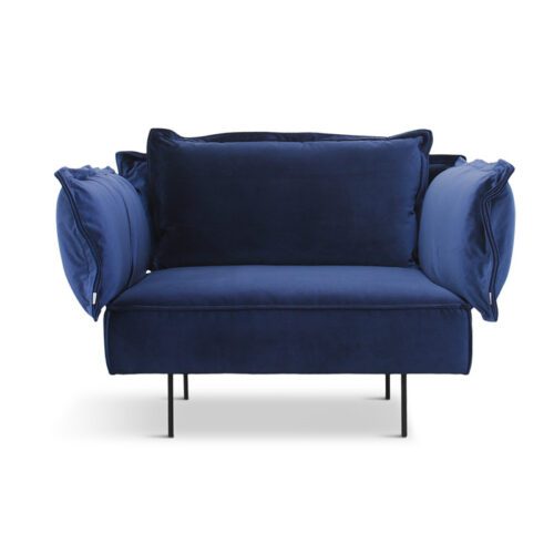 Handvärk Lounge Stol Royal Blå