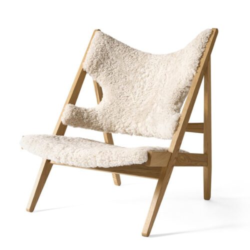 Menu Knitting Lounge Chair, Sheepskin Nevotex Nature