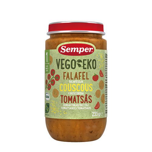 Babymos Ø falafel, couscous, tomat fra 12 mdr