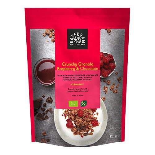 Crunchy Granola hindbær & chocolade Ø