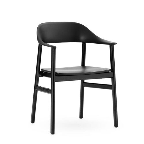 Normann Copenhagen Herit Spisebordsstol Med Armlæn Sort Eg
