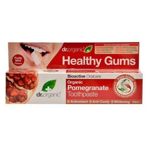 Tandpasta Pomegranate Dr.  Organic Indeholder fluor