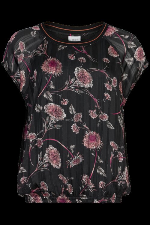 IN FRONT EVADINE BLUSE 14178 999 (Black 999, S)