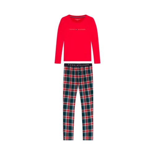 TOMMY HILFIGER FLANNEL PYJAMAS 02570 0WL (Primary Red, XS)