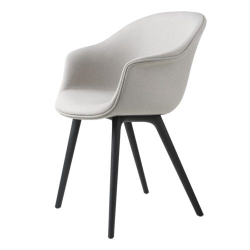 Gubi Bat Dining Chair, Plastic edition Black FullyUpholstered Gabriel Mica