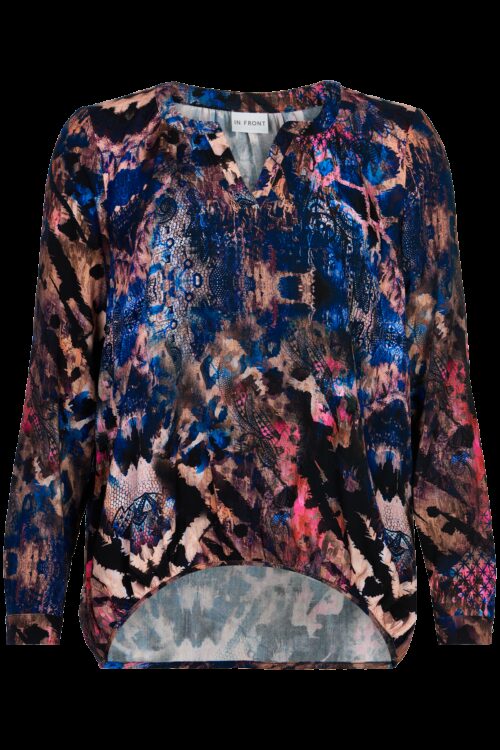 IN FRONT SANDY BLUSE 14061 501 (Blue 501, S)