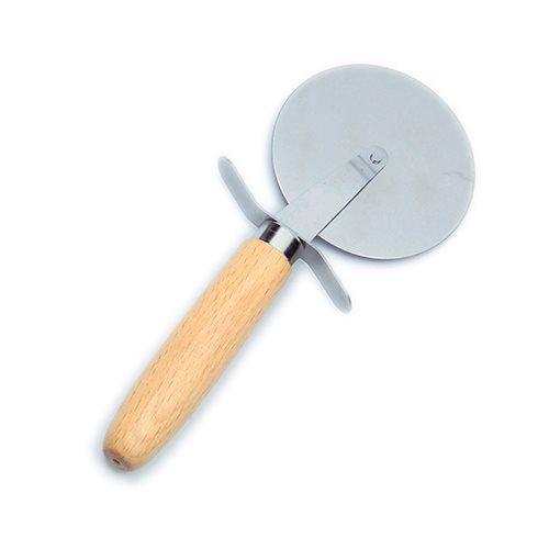 Pizzaskærer 20 cm m. skaft i bøgetræ