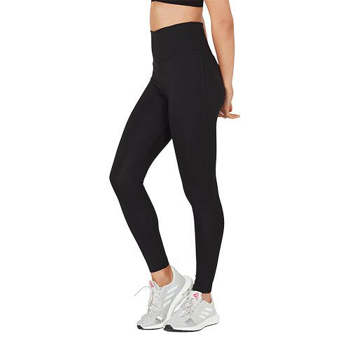 Sports Tights højtalje dame sort str. XS