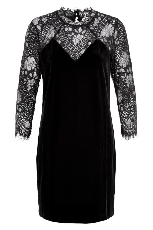 NEO NOIR SERENA VELVET KJOLE 015095 (Black, XS)