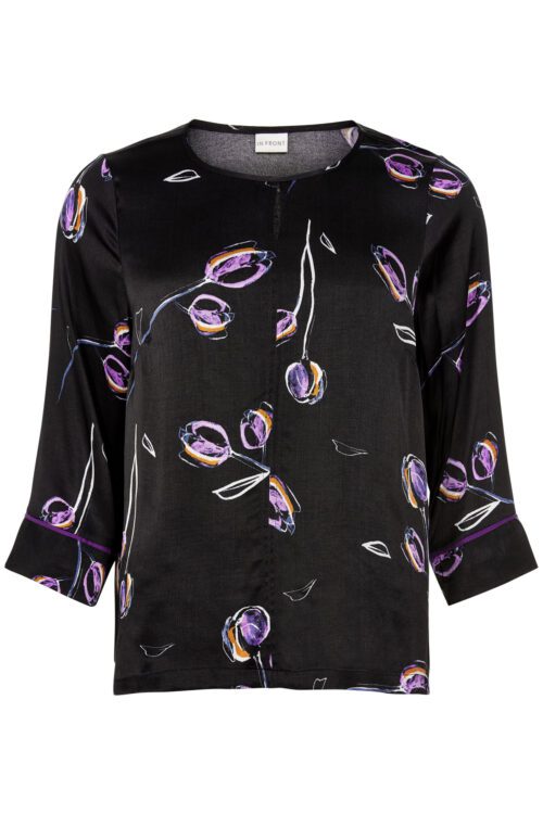 IN FRONT ISEL SILK WASH BLUSE 12916 (Black 999, S)