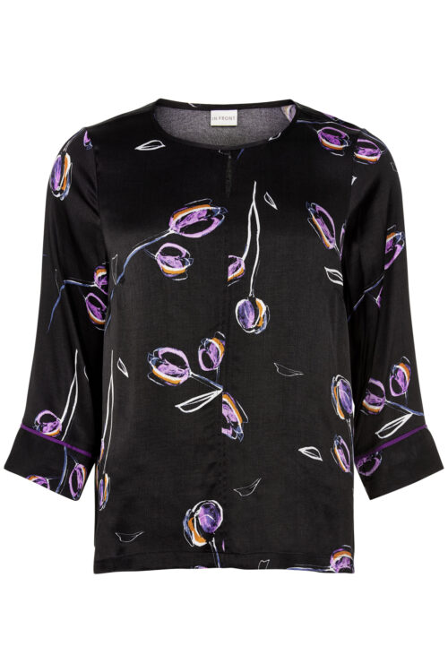 IN FRONT ISEL SILK WASH BLUSE 12916 (Black 999, M)