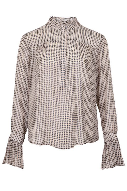 NEO NOIR BELINDA PRINTED SKJORTE 150488 (Taupe, XS)