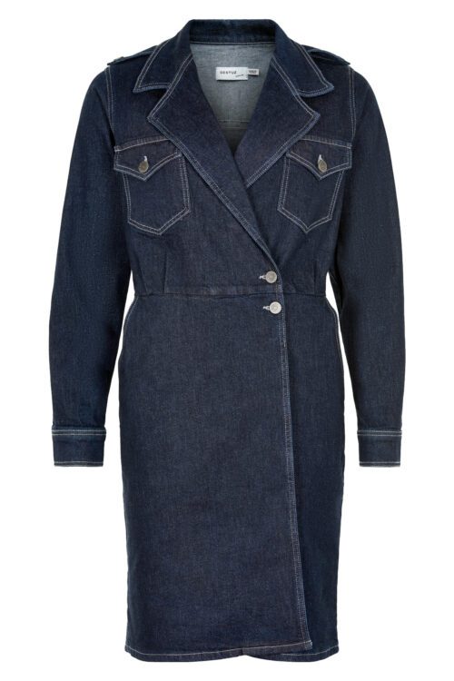 GESTUZ ELENOR KJOLE (Dark Rinse 90892, 34)