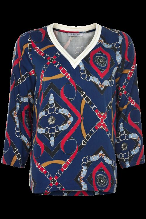 IN FRONT KATHLEEN 3/4 BLUSE 13194 (Navy 591, S)