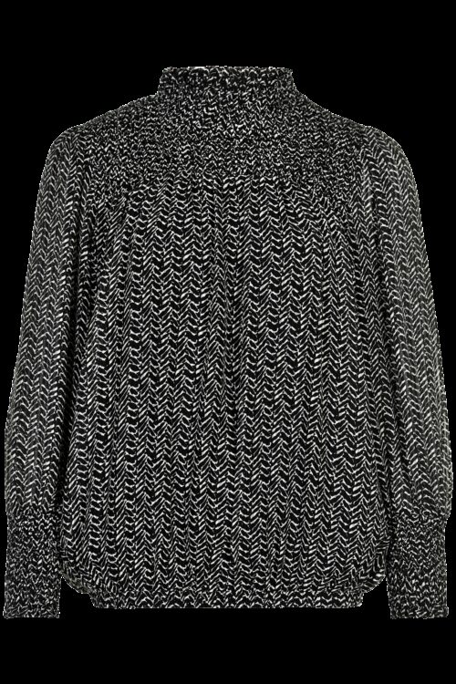 IN FRONT MARTHA BLUSE 14288 999 (Black 999, S)