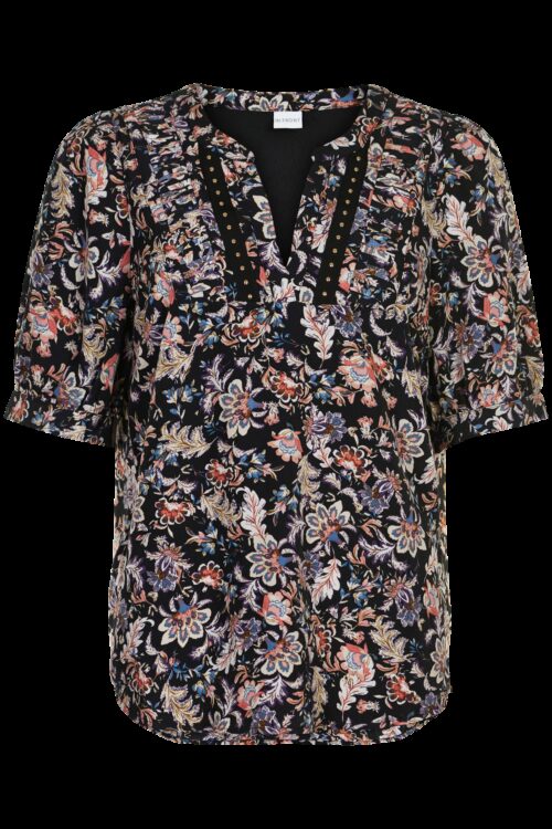 IN FRONT MARINA BLUSE 14293 999 (Black 999, S)