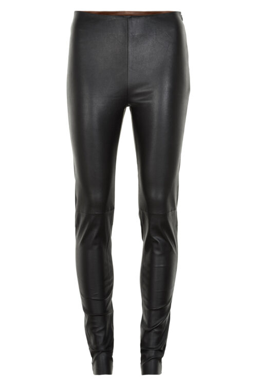 MOS MOSH LUCILLE STRETCH LÆDER LEGGINGS 124220 (Black, XL)