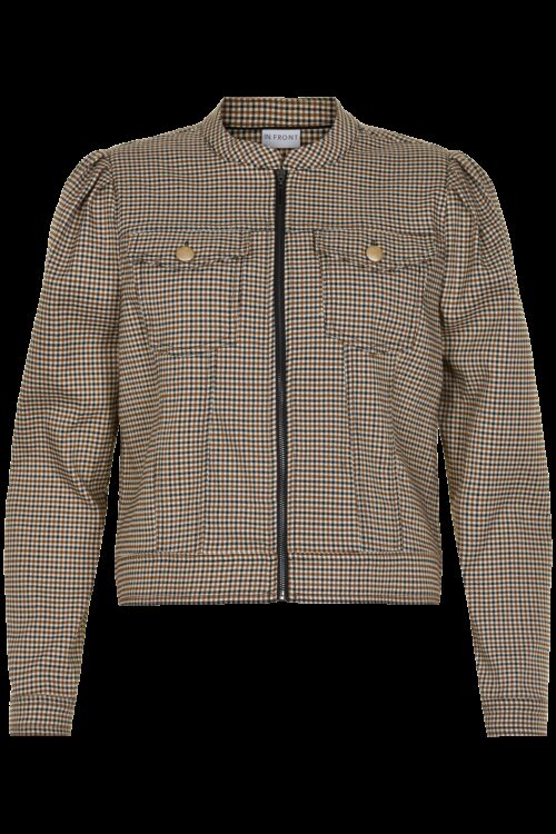 IN FRONT TONJA CHECKED JAKKE 13971 871 (Caramel 871, L)