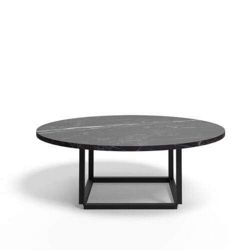 New Works Florence Sofabord Ø90 cm Black Marquina