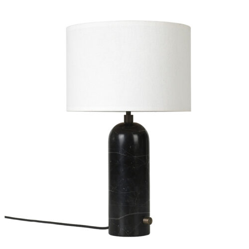 Gubi Gravity Bordlampe Sort Marmor (Hvid, Lille )