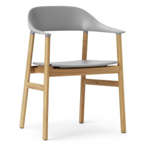 Normann Copenhagen Herit Spisebordsstol Med Armlæn Eg (Grå)