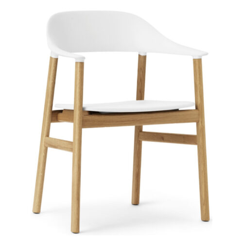 Normann Copenhagen Herit Spisebordsstol Med Armlæn Eg (Hvid)