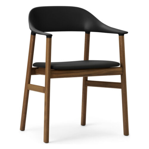 Normann Copenhagen Herit Spisebordsstol Med Armlæn Røget Eg (Læder)