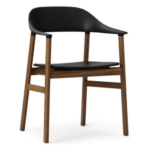 Normann Copenhagen Herit Spisebordsstol Med Armlæn Røget Eg (Sort)