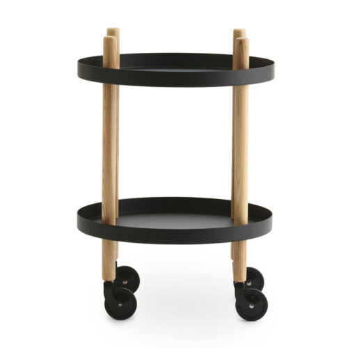 Normann Copenhagen Block Table Rullebord Rund (Sort)