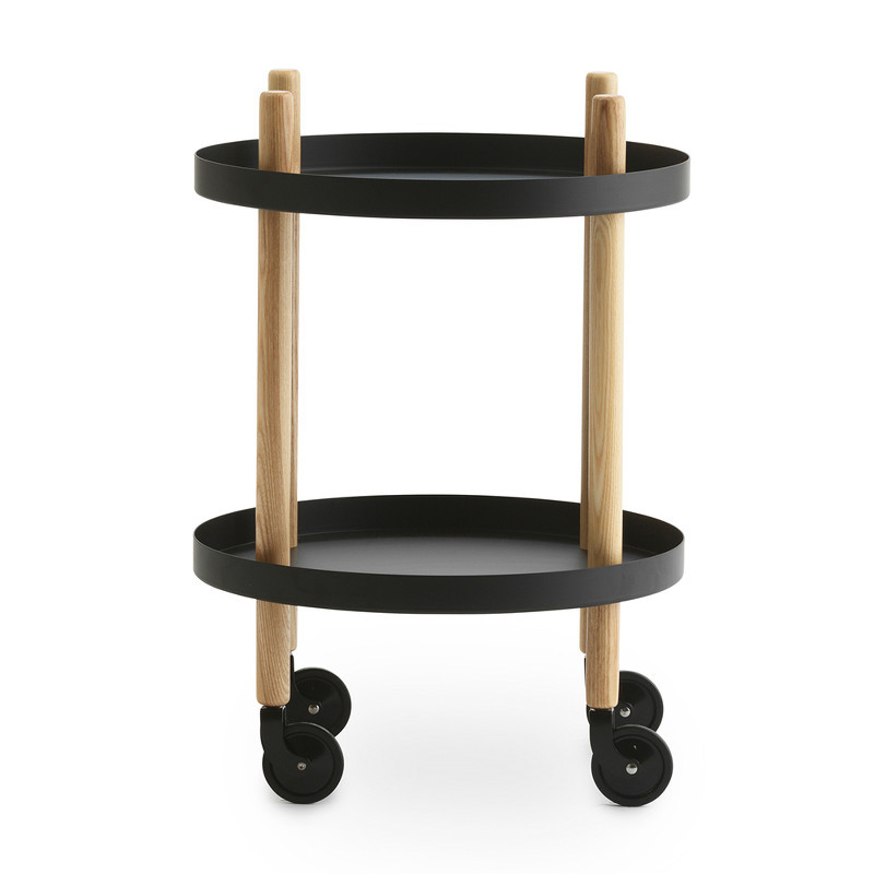 Normann Copenhagen Block Table Rullebord Rund (Sort)