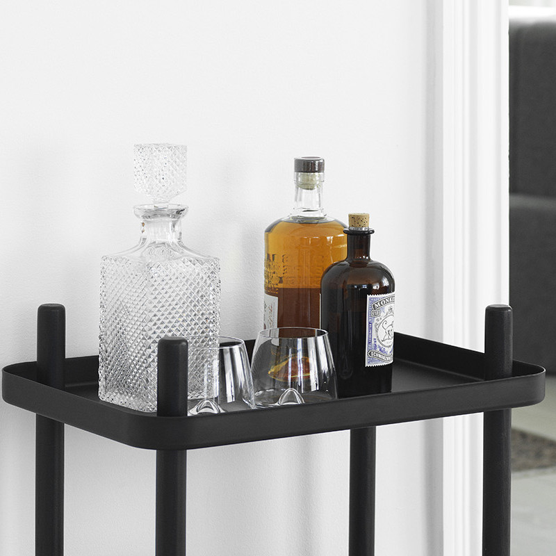 Normann Copenhagen Block Table Rullebord Ensfarvet (Sort/Sort)