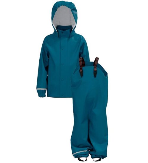 Name It Regntøj m. Seler - Noos - PU - Real Teal