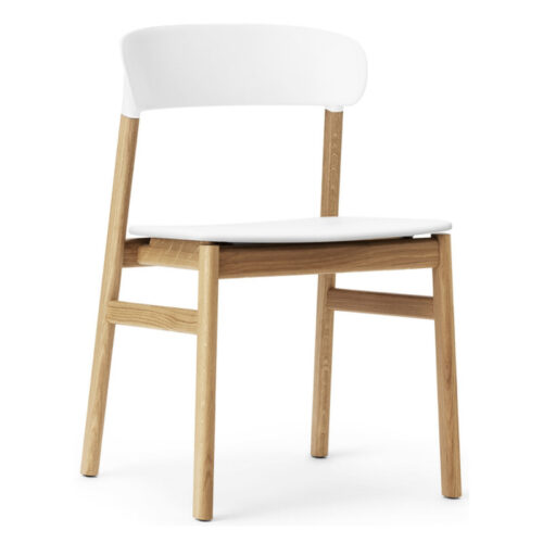 Normann Copenhagen Herit Spisebordsstol Uden Armlæn Eg (Hvid)