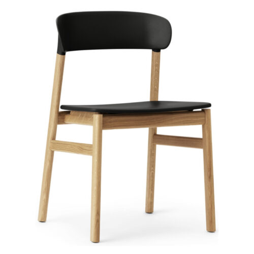 Normann Copenhagen Herit Spisebordsstol Uden Armlæn Eg (Sort)