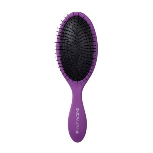 BrushWorks - Oval Detangling Hair Brush Purple