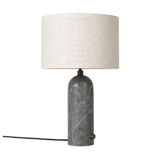Gubi Gravity Bordlampe grå marmor (canvas, Lille )